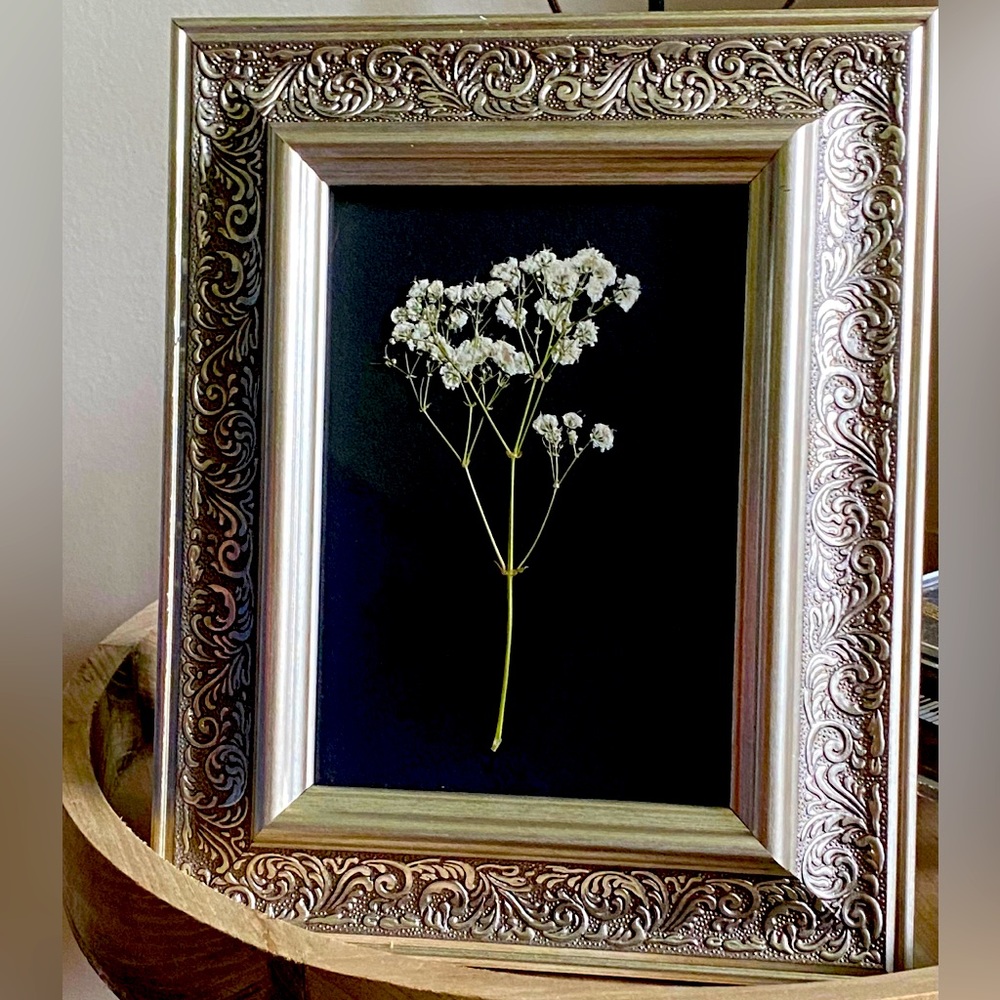 Fabulous custom, handmade Christmas gift. Real pressed baby’s breath